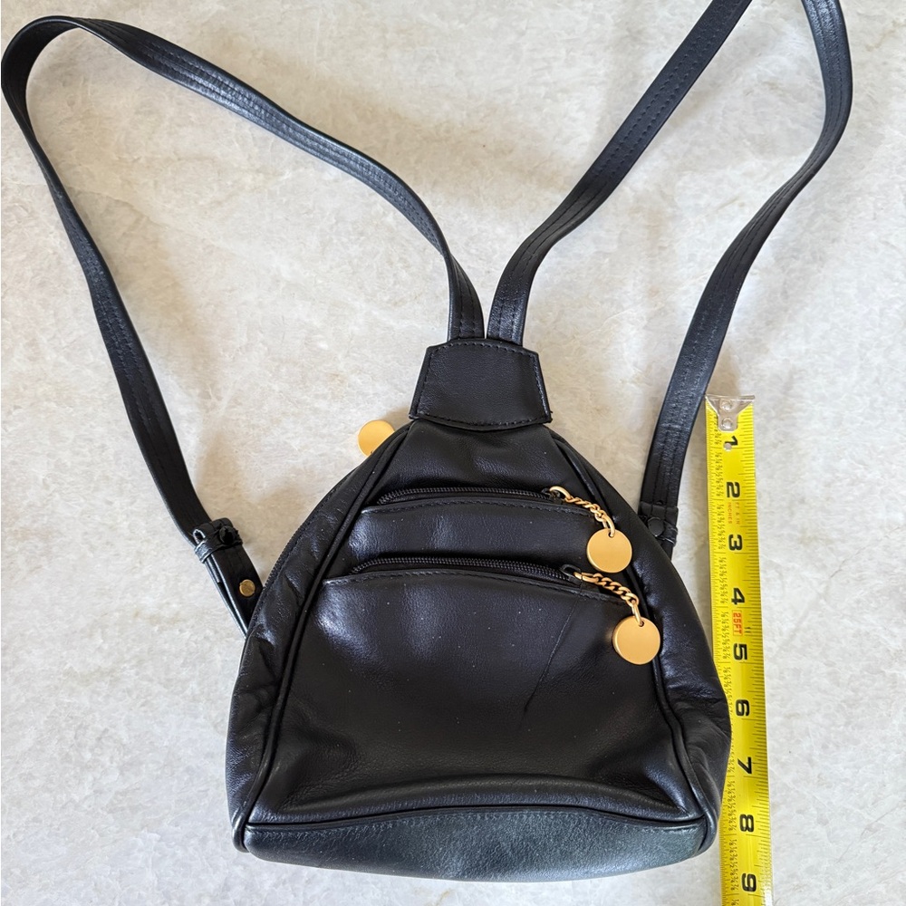 Elegant Black Mini Backpack